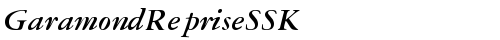GaramondRepriseSSK BoldItalic truetype шрифт