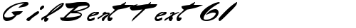 GilBertText61 Bold TrueType-Schriftart