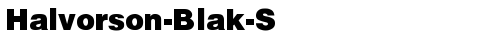 Halvorson-Blak-SemiBld Regular truetype font