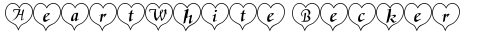 HeartWhite Becker Normal free truetype font