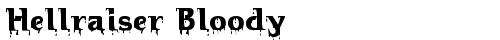 Hellraiser Bloody Regular free truetype font