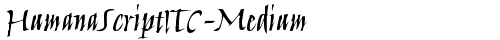 HumanaScriptITC-Medium MediumItalic free truetype font