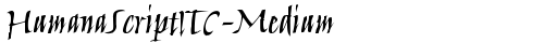 HumanaScriptITC-Medium MediumItalic TrueType-Schriftart