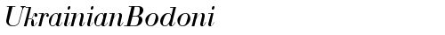 UkrainianBodoni Italic font TrueType