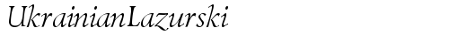 UkrainianLazurski Italic TrueType-Schriftart