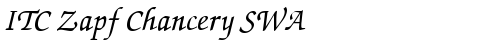 ITC Zapf Chancery SWA Medium Italic free truetype font