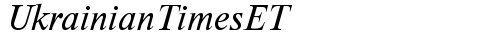 UkrainianTimesET Italic TrueType-Schriftart