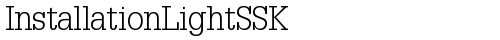 InstallationLightSSK Bold truetype шрифт