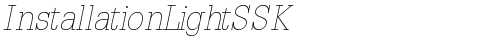 InstallationLightSSK Italic truetype font
