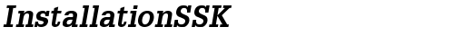 InstallationSSK Bold Italic truetype шрифт бесплатно