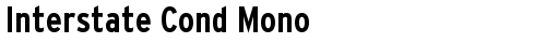 Interstate Cond Mono Bold free truetype font