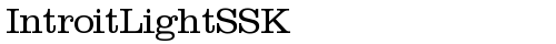 IntroitLightSSK Regular truetype шрифт