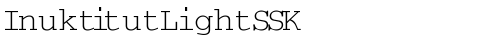 InuktitutLightSSK Regular font TrueType