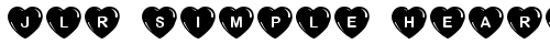 JLR Simple Hearts Regular truetype font
