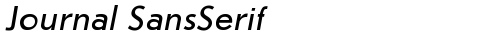 Journal SansSerif Italic TrueType police