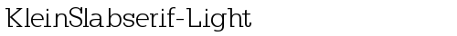 KleinSlabserif-Light Regular free truetype font