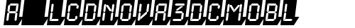 a_LCDNova3DCmObl Regular font TrueType