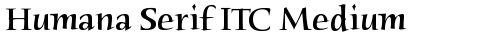 Humana Serif ITC Medium Regular free truetype font