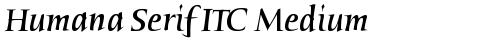 Humana Serif ITC Medium Italic free truetype font