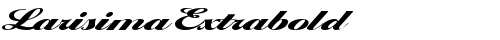LarisimaExtrabold Regular truetype font