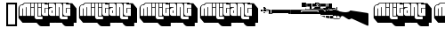 Military dingbats (demo) Fenotype truetype шрифт бесплатно