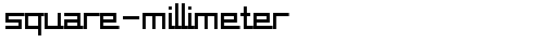 square-millimeter Regular font TrueType