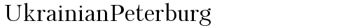 UkrainianPeterburg Regular truetype font