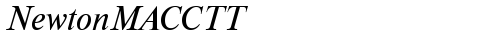 NewtonMACCTT Italic font TrueType