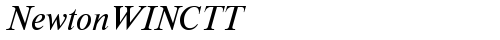 NewtonWINCTT Italic TrueType-Schriftart