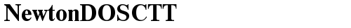 NewtonDOSCTT Bold TrueType-Schriftart