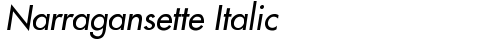 Narragansette Italic Regular font TrueType