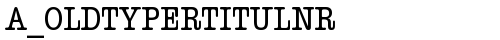 a_OldTyperTitulNr Regular truetype font