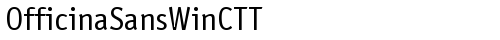 OfficinaSansWinCTT Regular truetype шрифт