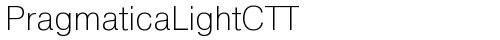 PragmaticaLightCTT Regular font TrueType