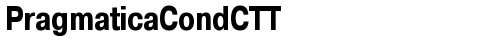 PragmaticaCondCTT Bold truetype шрифт
