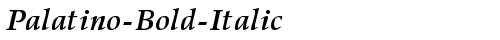 Palatino-Bold-Italic Regular TrueType-Schriftart