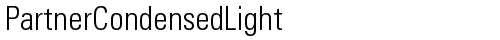 PartnerCondensedLight Normal truetype font