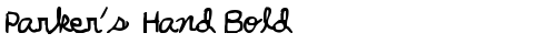 Parker's Hand Bold Bold TrueType-Schriftart