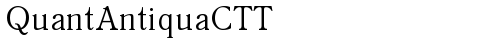 QuantAntiquaCTT Regular truetype шрифт