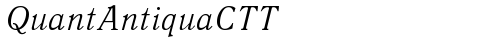 QuantAntiquaCTT Italic Truetype-Schriftart kostenlos