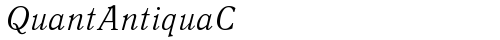 QuantAntiquaC Italic TrueType-Schriftart