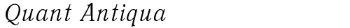 Quant Antiqua Italic free truetype font