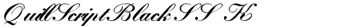 QuillScriptBlackSSK Regular truetype font