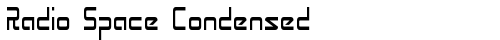 Radio Space Condensed Condensed truetype font
