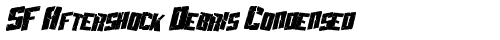 SF Aftershock Debris Condensed Italic free truetype font