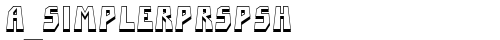 a_SimplerPrspSh Regular truetype font