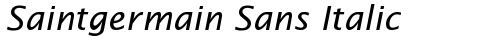 Saintgermain Sans Italic Regular free truetype font