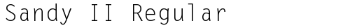Sandy II Regular Regular truetype font