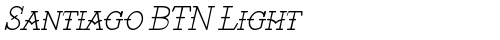 Santiago BTN Light Oblique Truetype-Schriftart kostenlos