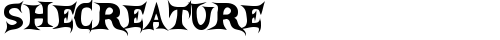 SheCreature Regular truetype font